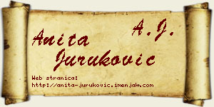 Anita Juruković vizit kartica